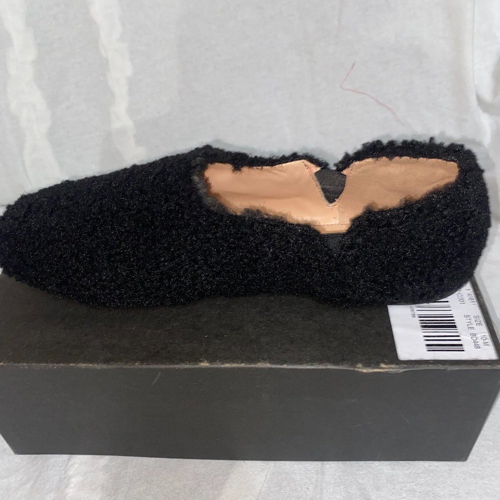 J.Crew Black Sherpa Loafer